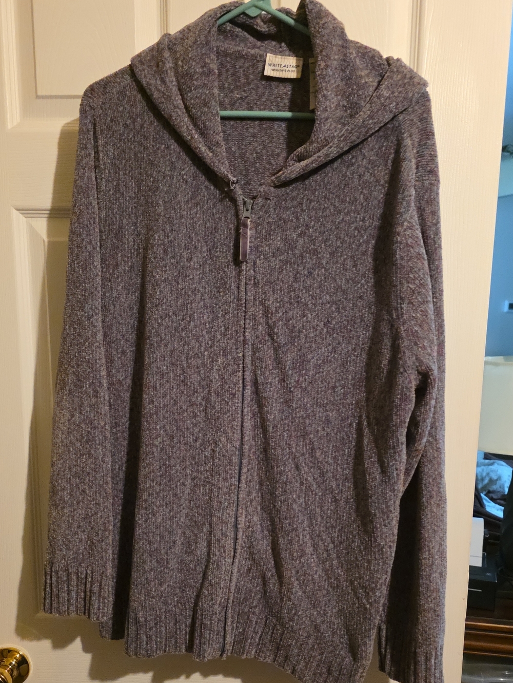 White Stag Purple Heather Full‑Zip Hooded Sweater